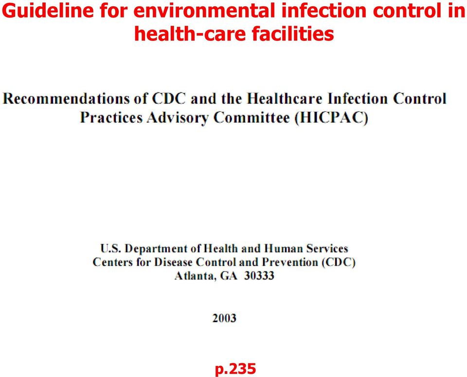 infection control