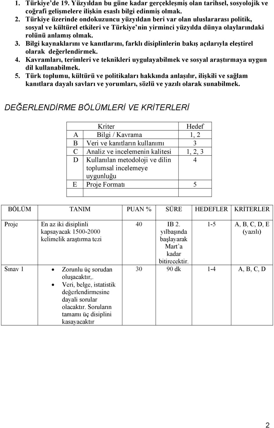 Bilgi kaynaklarını ve kanıtlarını, farklı disiplinlerin bakış açılarıyla eleştirel olarak değerlendirmek. 4.