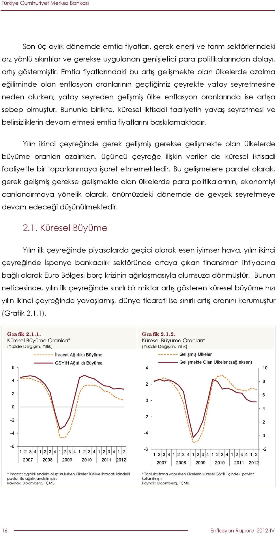 oranlarında ise artışa sebep olmuştur. Bununla birlikte, küresel iktisadi faaliyetin yavaş seyretmesi ve belirsizliklerin devam etmesi emtia fiyatlarını baskılamaktadır.