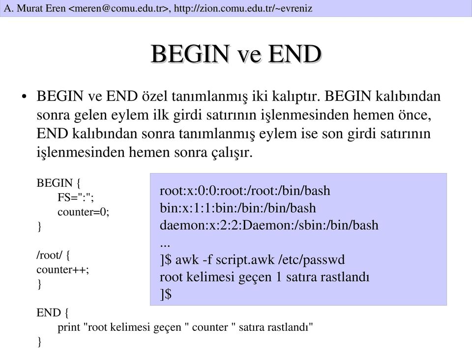 girdi satırının işlenmesinden hemen sonra çalışır.