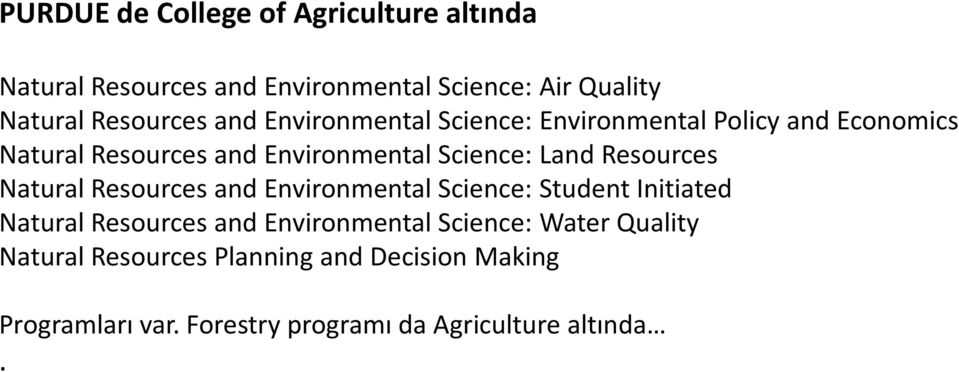 Resources Natural Resources and Environmental Science: Student Initiated Natural Resources and Environmental