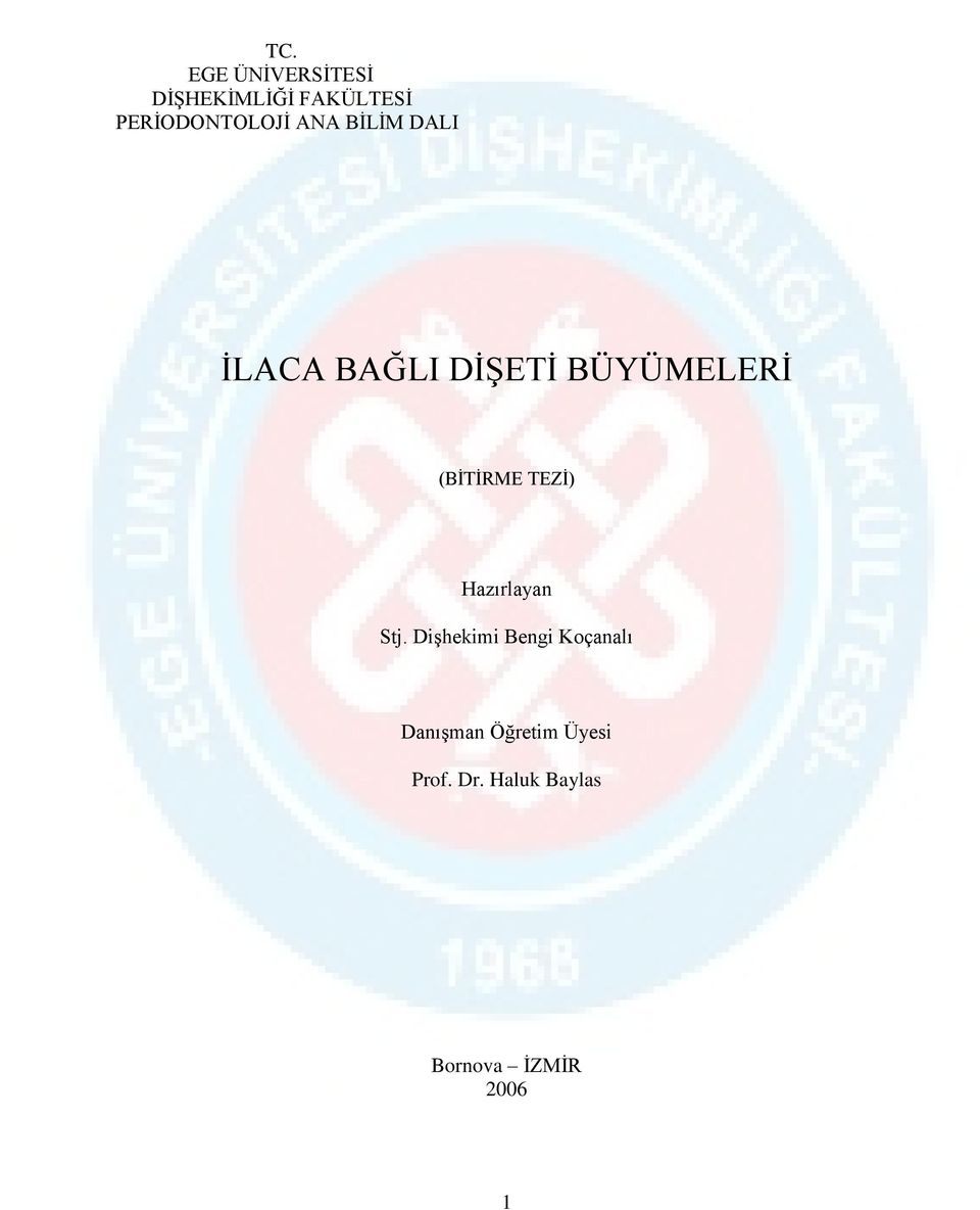 BÜYÜMELERİ (BİTİRME TEZİ) Hazırlayan Stj.