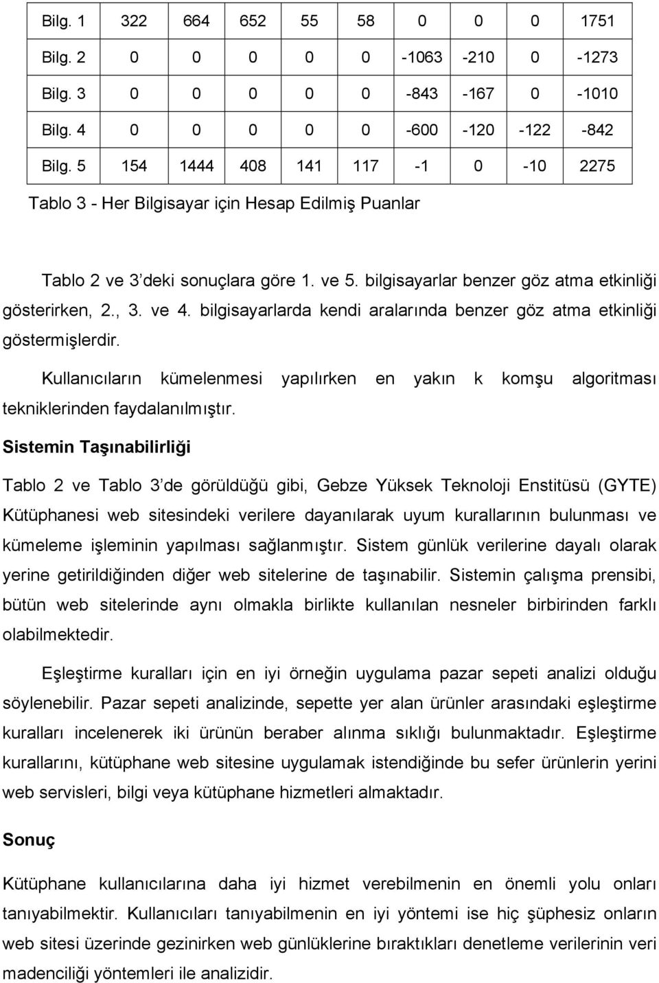 bilgisayarlarda kendi aralarında benzer göz atma etkinliği göstermişlerdir. Kullanıcıların kümelenmesi yapılırken en yakın k komşu algoritması tekniklerinden faydalanılmıştır.