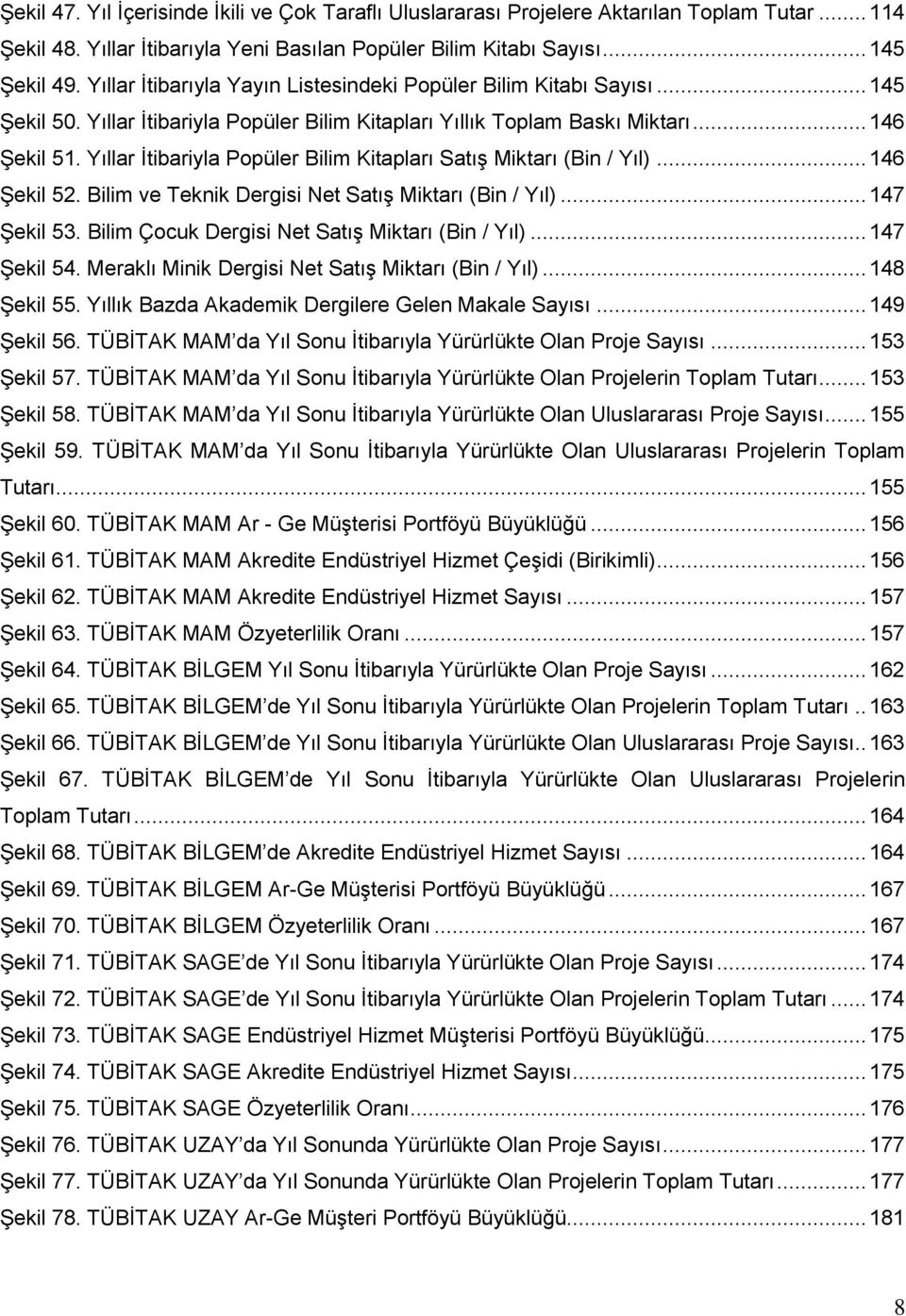 Yıllar İtibariyla Popüler Bilim Kitapları Satış Miktarı (Bin / Yıl)... 146 Şekil 52. Bilim ve Teknik Dergisi Net Satış Miktarı (Bin / Yıl)... 147 Şekil 53.