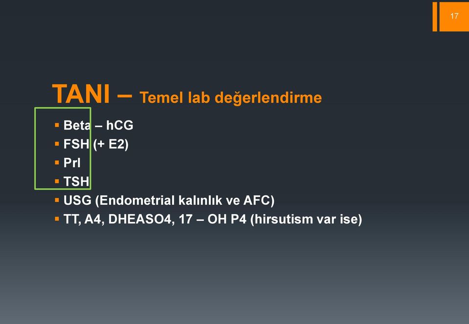 (Endometrial kalınlık ve AFC) TT,