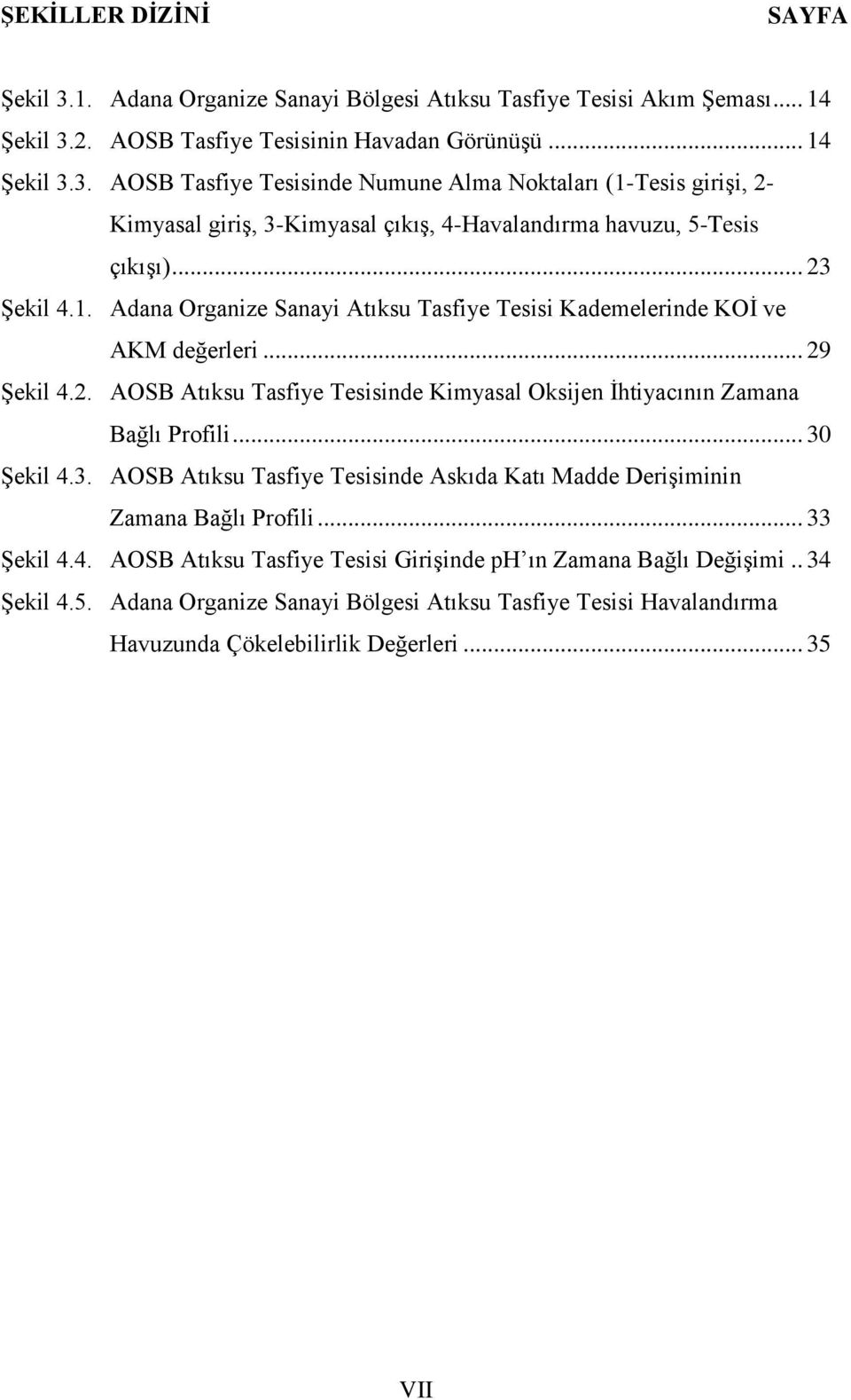 .. 30 ġekil 4.3. AOSB Atıksu Tasfiye Tesisinde Askıda Katı Madde DeriĢiminin Zamana Bağlı Profili... 33 ġekil 4.4. AOSB Atıksu Tasfiye Tesisi GiriĢinde ph ın Zamana Bağlı DeğiĢimi.. 34 ġekil 4.5.