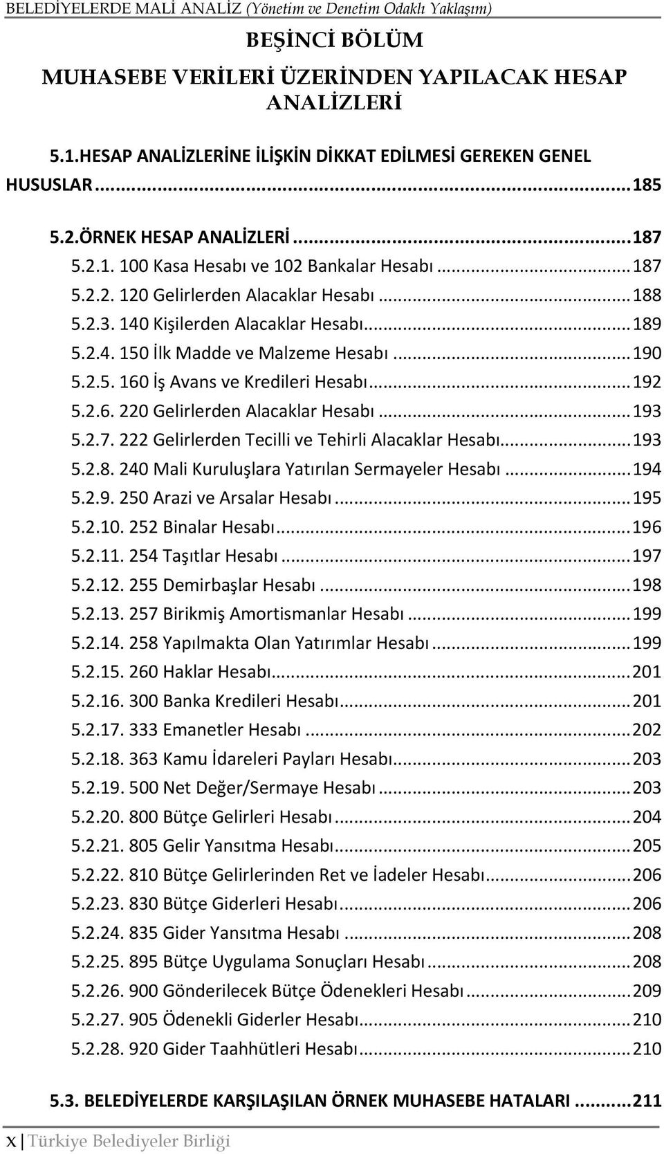 .. 193 5.2.7. 222 Gelirlerden Tecilli ve Tehirli Alacaklar Hesabı... 193 5.2.8. 240 Mali Kuruluşlara Yatırılan Sermayeler Hesabı... 194 5.2.9. 250 Arazi ve Arsalar Hesabı... 195 5.2.10.