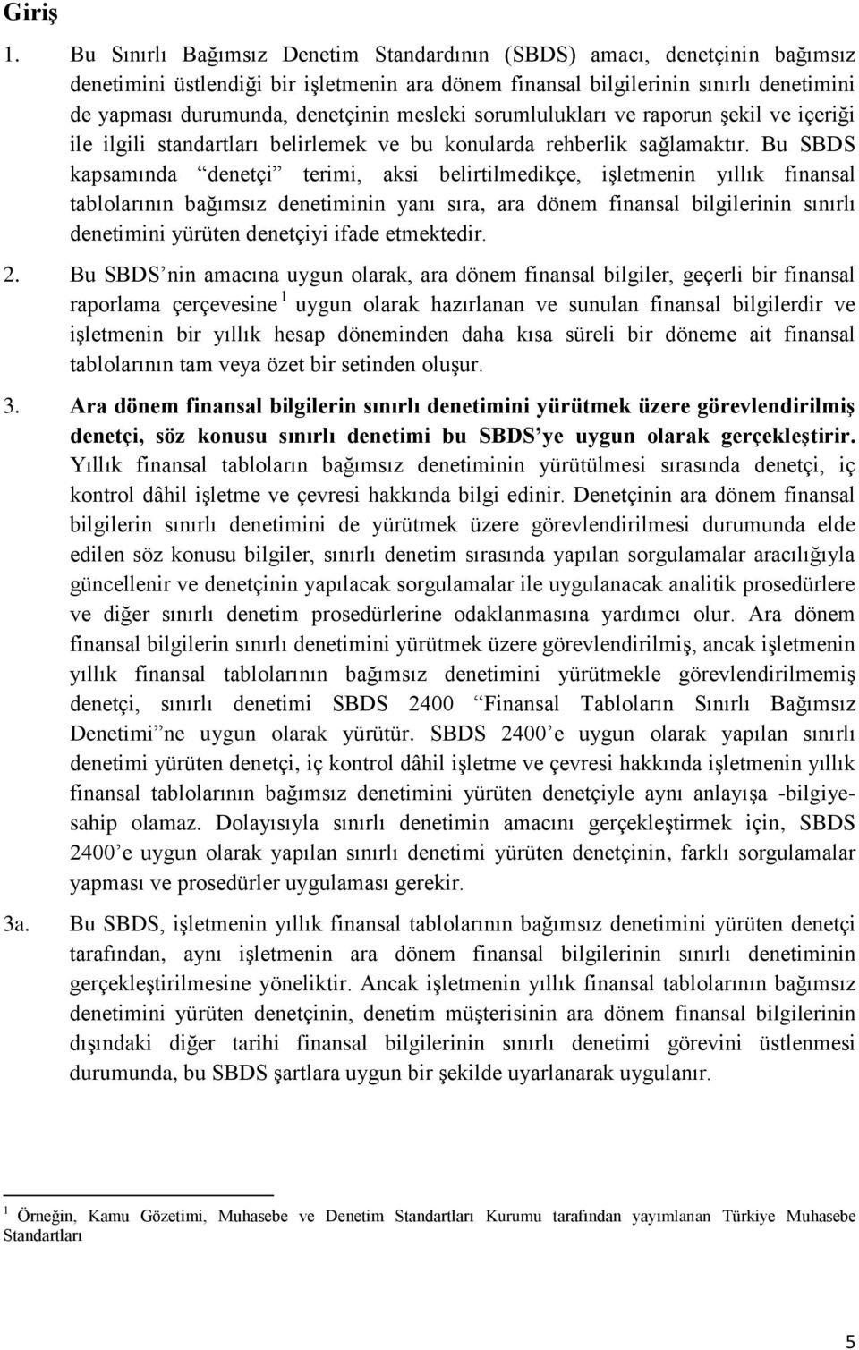 mesleki sorumlulukları ve raporun şekil ve içeriği ile ilgili standartları belirlemek ve bu konularda rehberlik sağlamaktır.