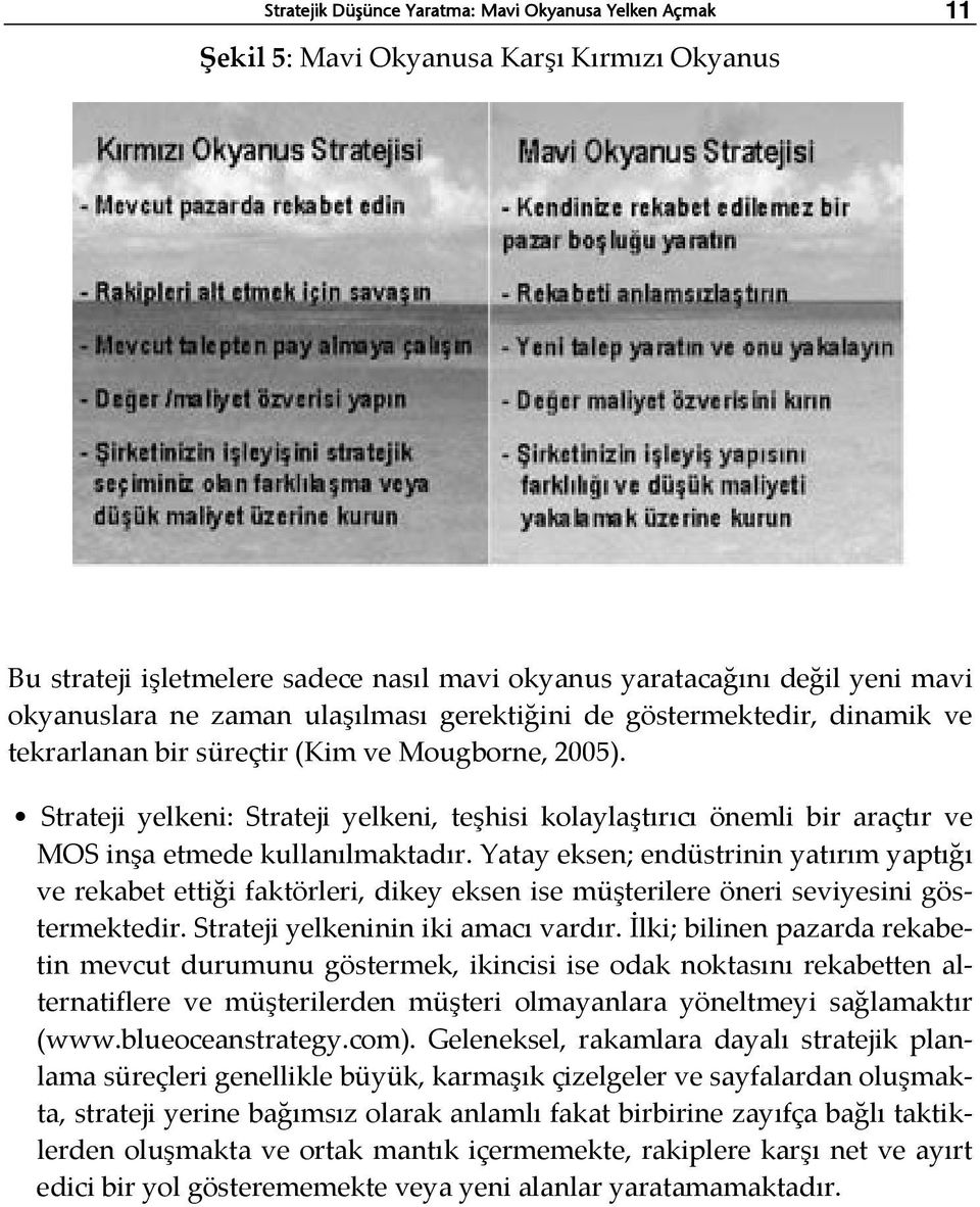 Strateji yelkeni: Strateji yelkeni, teşhisi kolaylaştırıcı önemli bir araçtır ve MOS inşa etmede kullanılmaktadır.