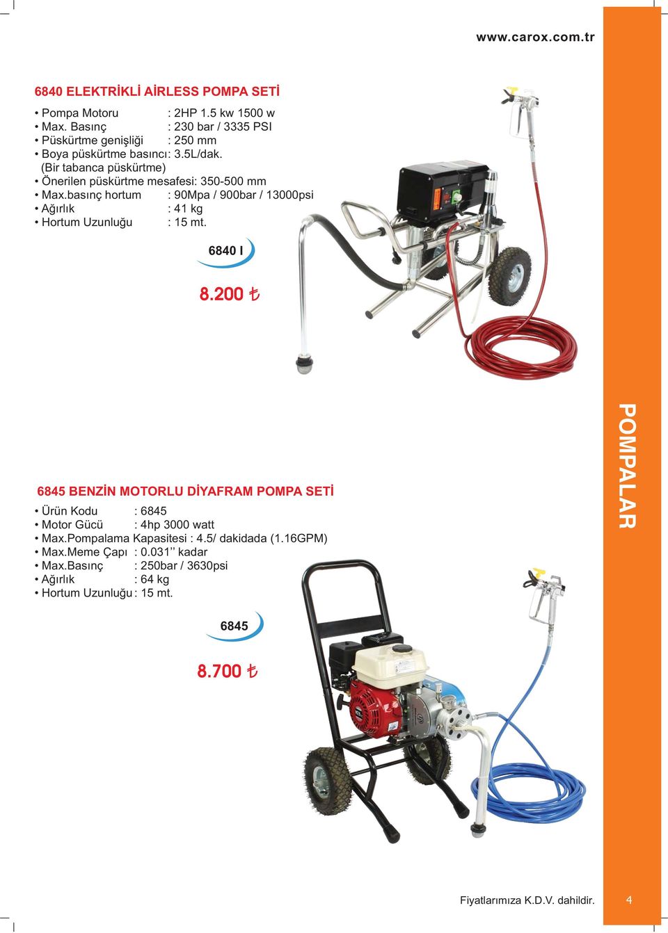 (Bir tabanca püskürtme) Önerilen püskürtme mesafesi: 350-500 mm Max.