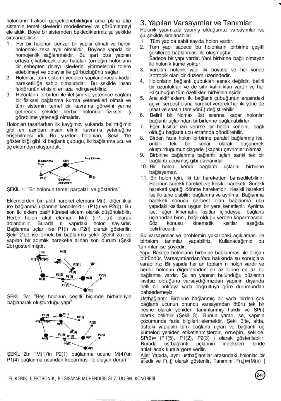 Bu şart ize yapının ortaya çıkailecek olası hataları (örneğin holonların ir seepten dolayı işlevlerini yitirmelerini) tolere edeilmeyi ve dolayısı ile gürüzlüğünü sağlar.