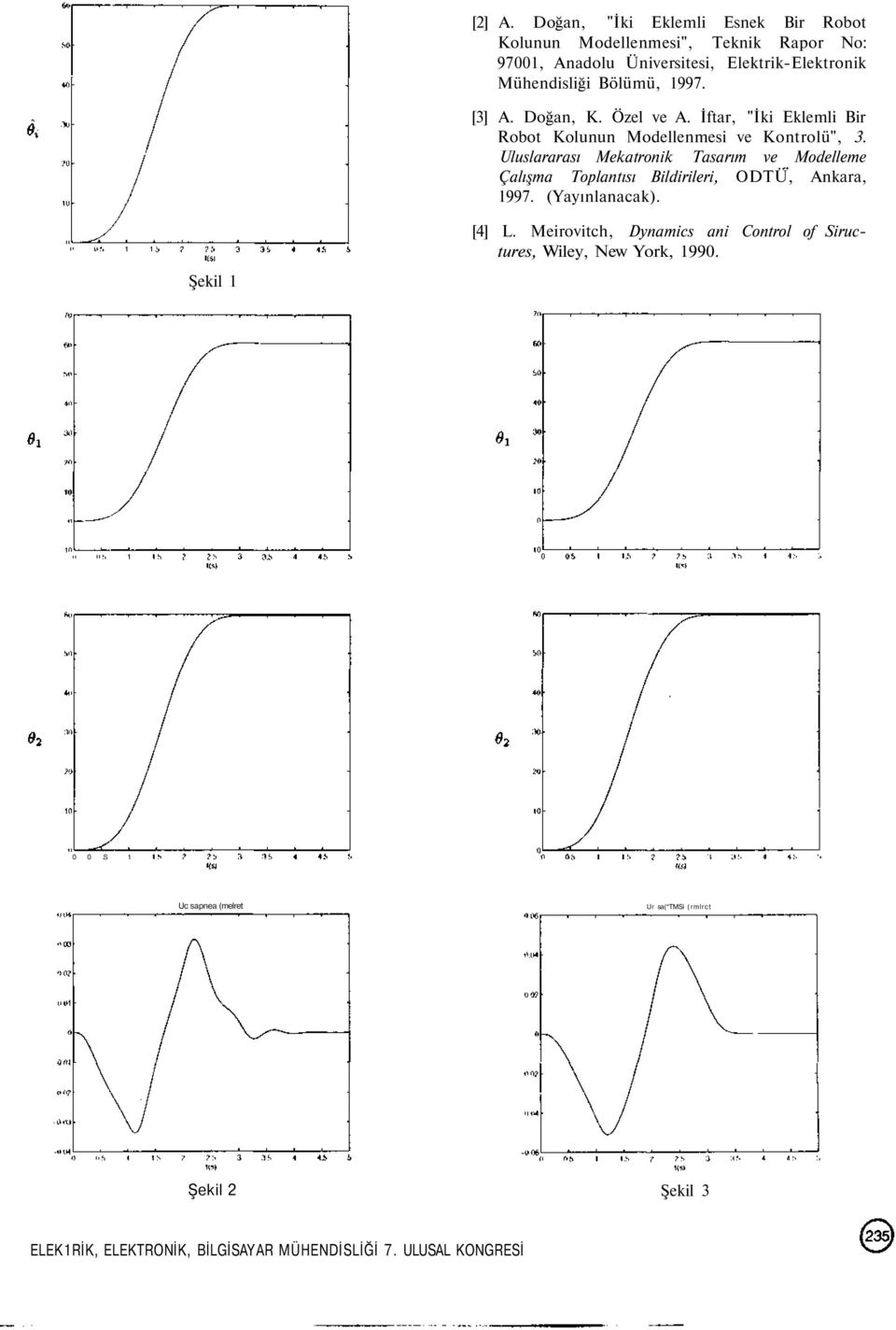1997. [3] A. Doğan, K. Özel ve A. İftar, "İki Eklemli Bir Root Kolunun Modellenmesi ve Kontrolü", 3.