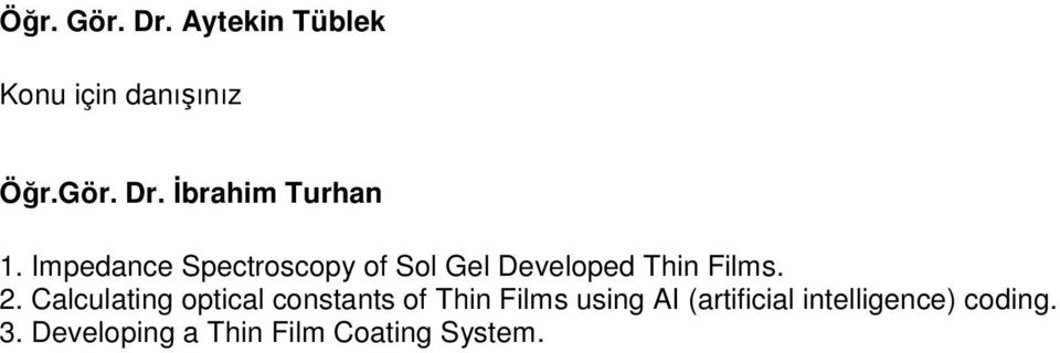 Calculating optical constants of Thin Films using AI (artificial