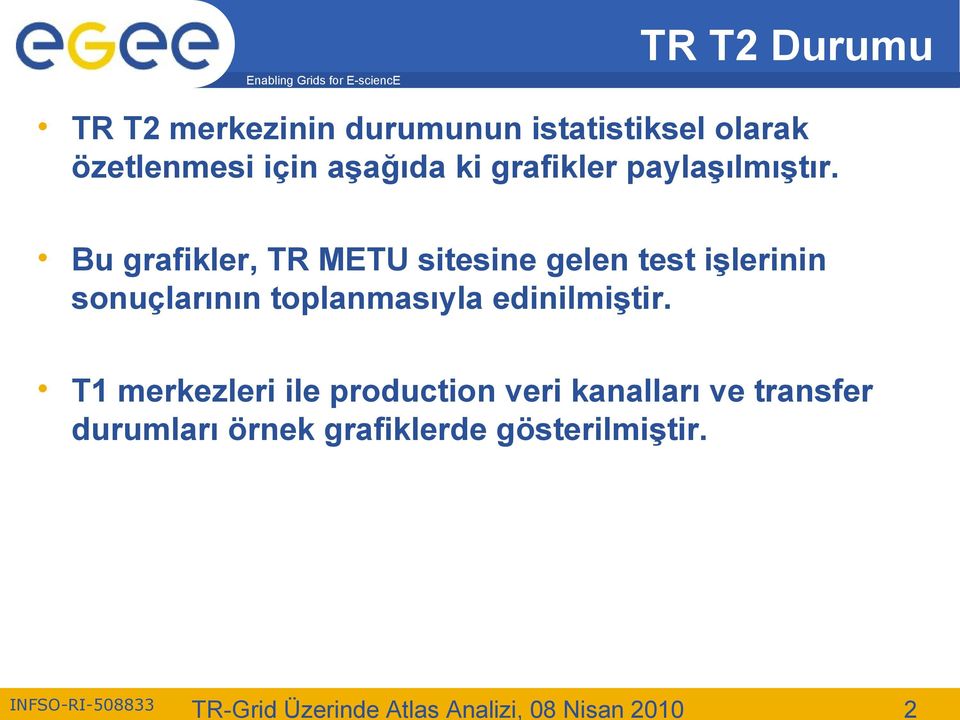 Bu grafikler, TR METU sitesine gelen test işlerinin sonuçlarının toplanmasıyla