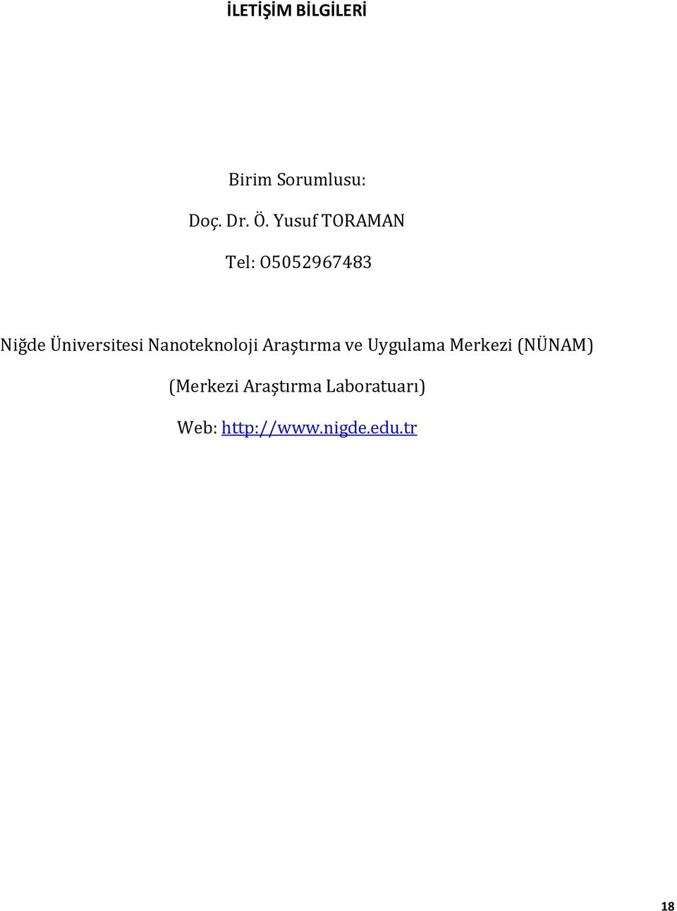 Nanoteknoloji Araştırma ve Uygulama Merkezi (NÜNAM)