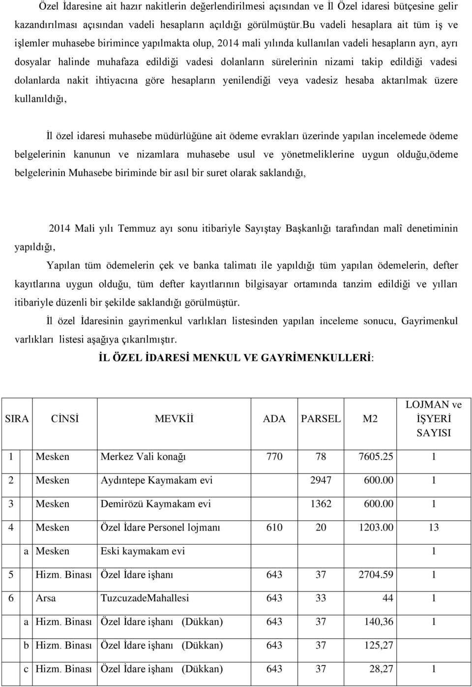 sürelerinin nizami takip edildiği vadesi dolanlarda nakit ihtiyacına göre hesapların yenilendiği veya vadesiz hesaba aktarılmak üzere kullanıldığı, İl özel idaresi muhasebe müdürlüğüne ait ödeme