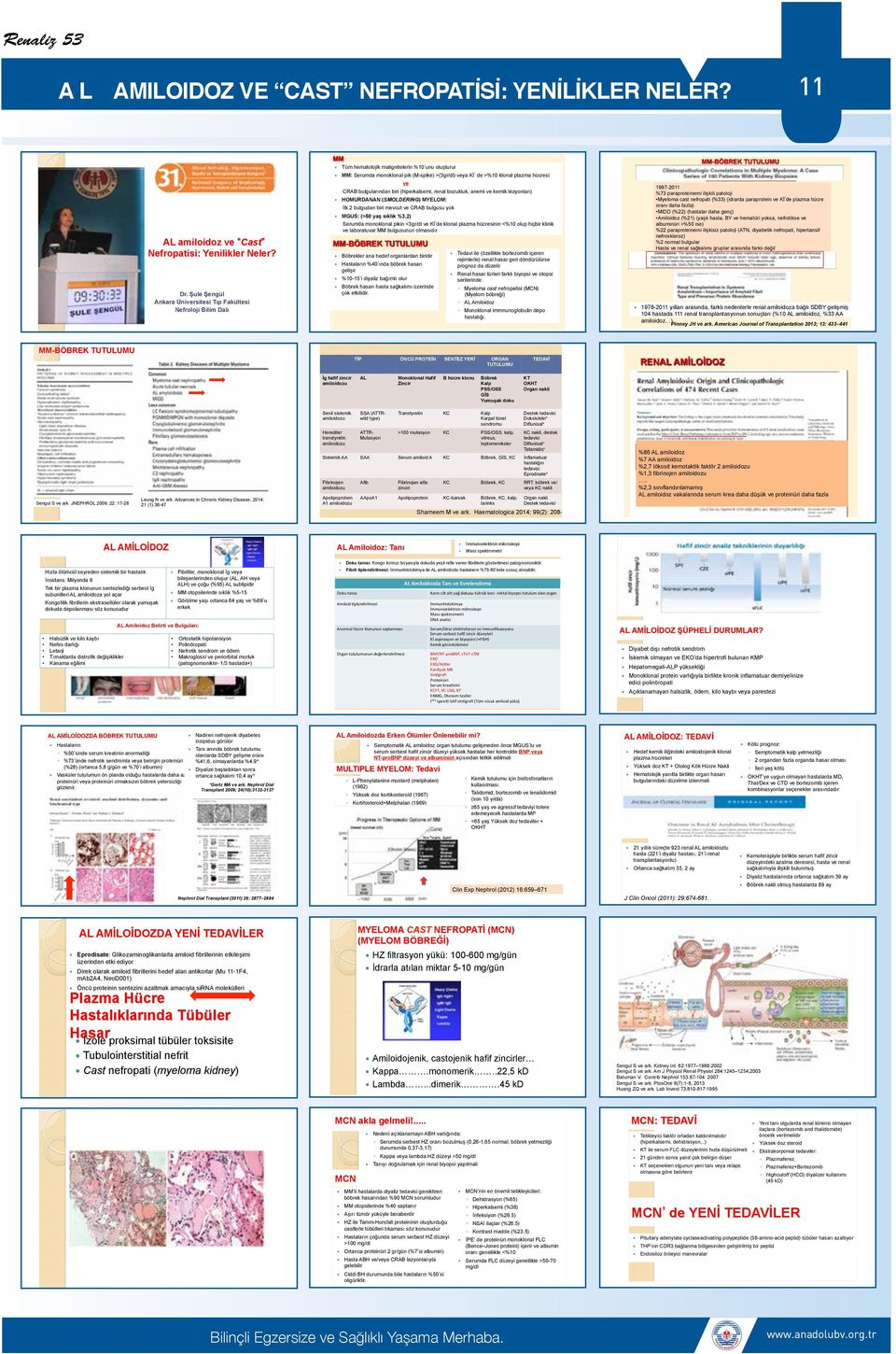 hücresi ve CRAB bulgularından biri (hiperkalsemi, renal bozukluk, anemi ve kemik lezyonları) HOMURDANAN (SMOLDERING) MYELOM: İlk 2 bulgudan biri mevcut ve CRAB bulgusu yok MGUS: (>50 yaş sıklık %3,2)