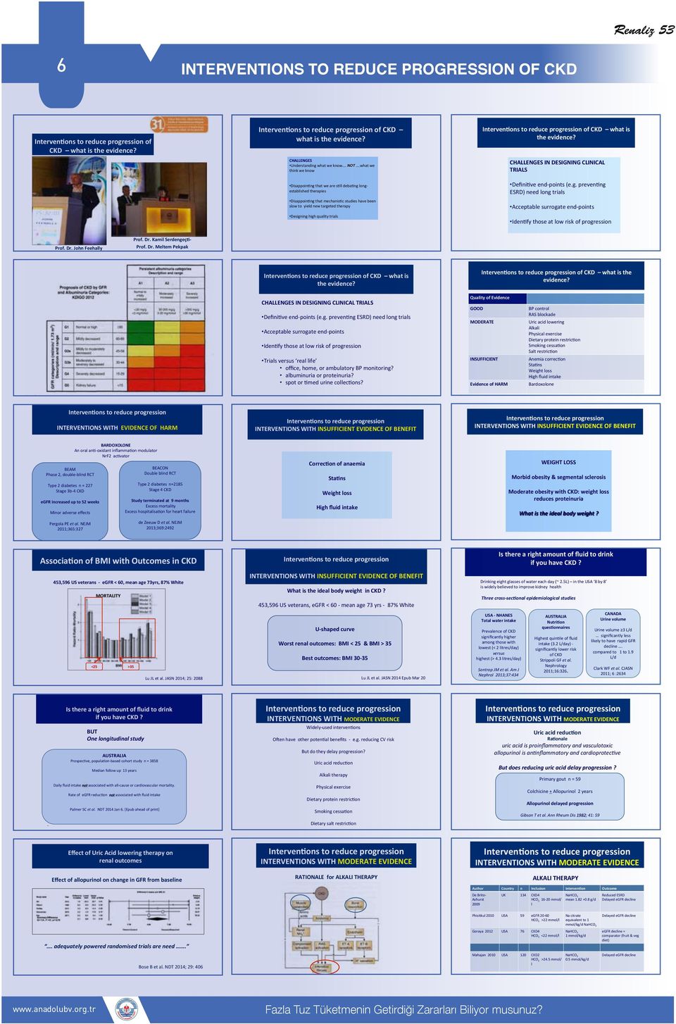 of CKD what is the evidence? CHALLENGES IN DESIGNING CLINICAL TRIALS Defini4ve end- points (e.g.