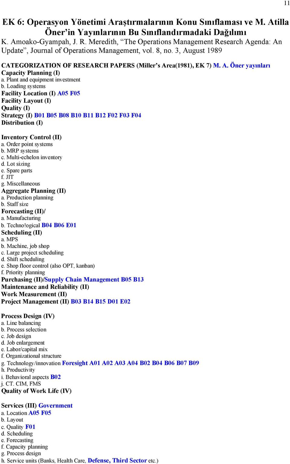 Plant and equipment investment b.