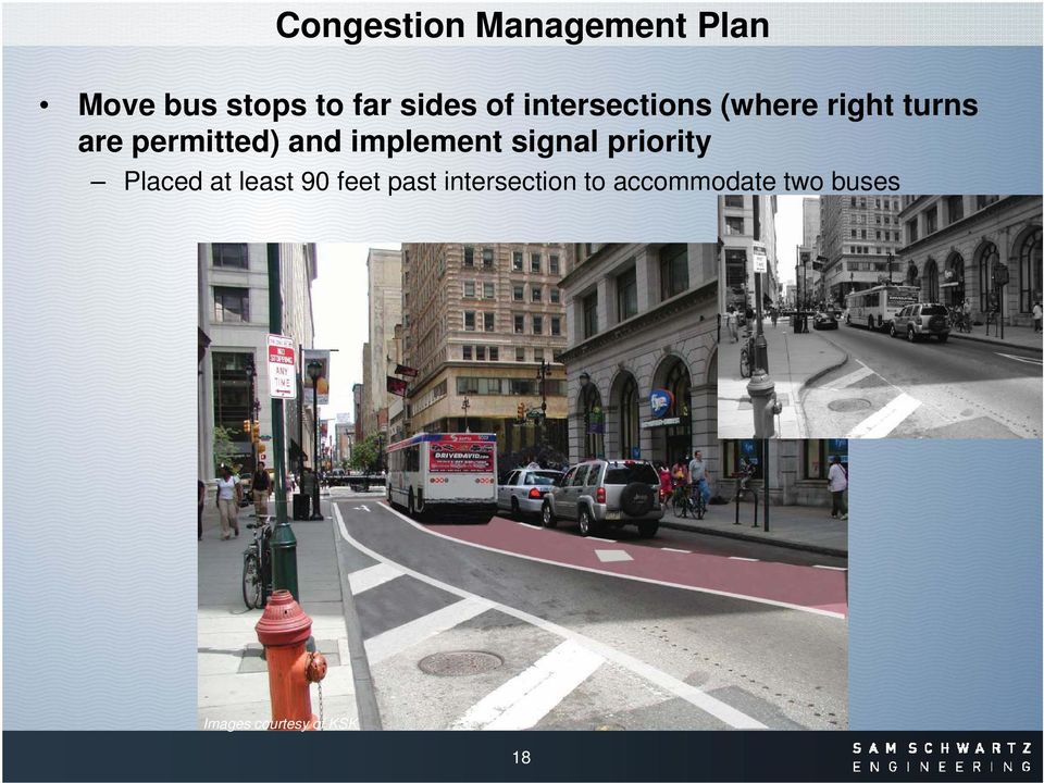 implement signal priority Placed at least 90 feet past