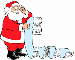 S-A-N-T-A And Santa is his name o What do you want for Christmas?