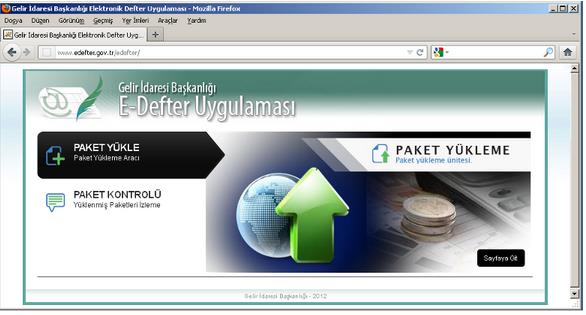 9- Başarılı ile giriş yaptğınızda aşağıdaki gibi yükleme işlemini gerçekleştirceğiniz alan çıkar.