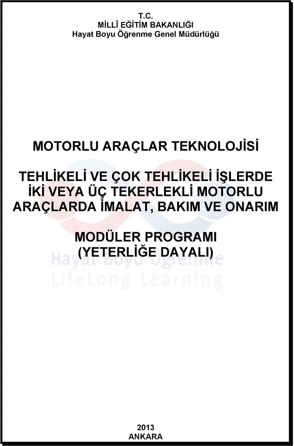 TEHLİKELİ İŞLERDE İKİ VEYA ÜÇ TEKERLEKLİ MOTORLU ARAÇLARDA