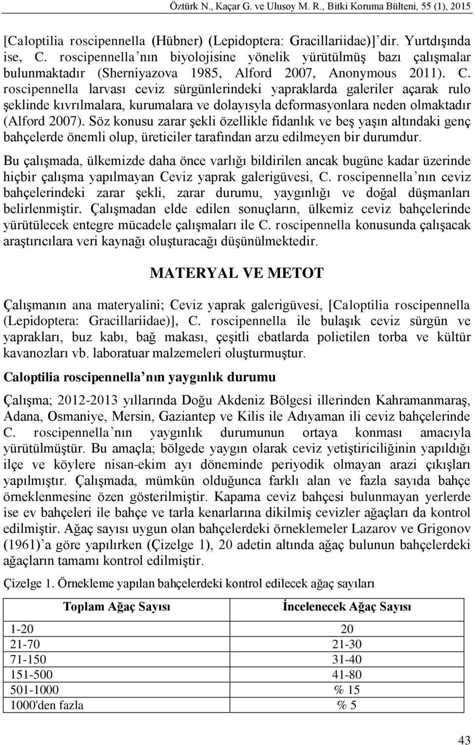 roscipennella larvası ceviz sürgünlerindeki yapraklarda galeriler açarak rulo şeklinde kıvrılmalara, kurumalara ve dolayısyla deformasyonlara neden olmaktadır (Alford 2007).