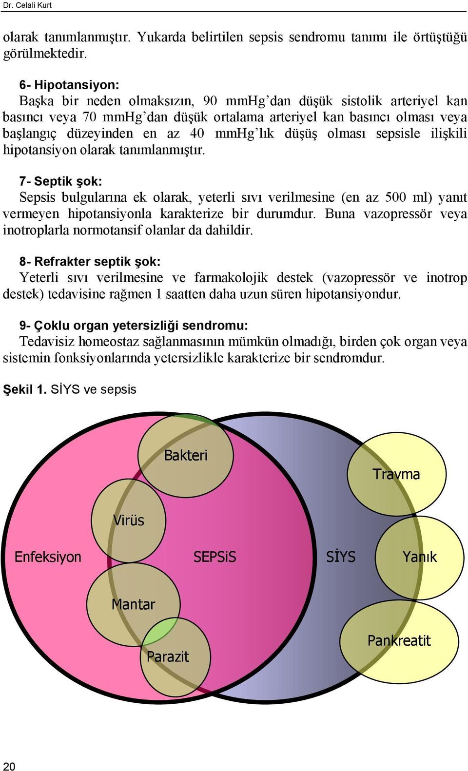 düşüş olması sepsisle ilişkili hipotansiyon olarak tanımlanmıştır.