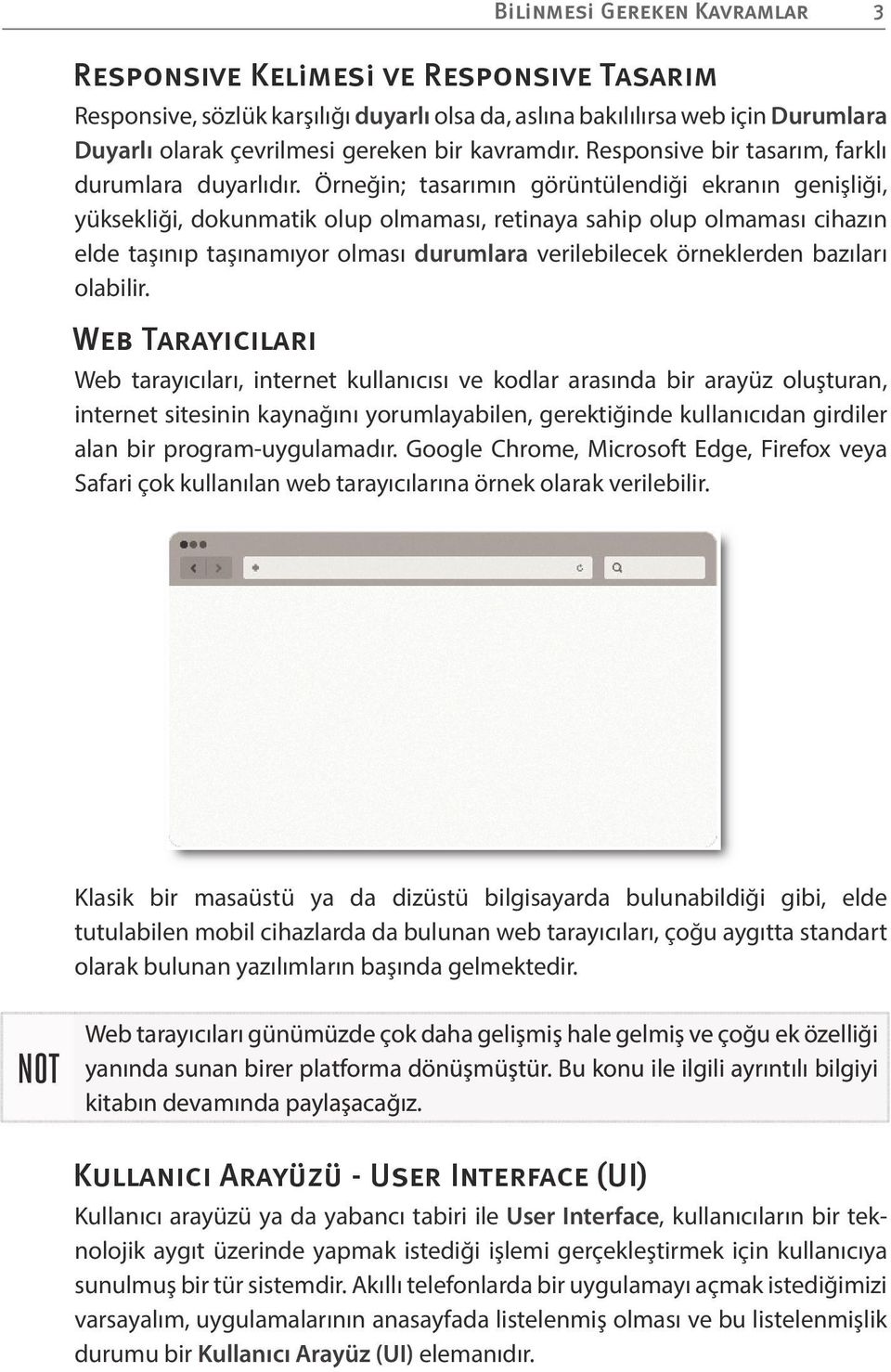 Örneğin; tasarımın görüntülendiği ekranın genişliği, yüksekliği, dokunmatik olup olmaması, retinaya sahip olup olmaması cihazın elde taşınıp taşınamıyor olması durumlara verilebilecek örneklerden