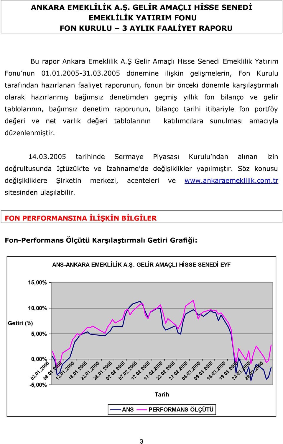 ve gelir tablolarının, bağımsız denetim raporunun, bilanço tarihi itibariyle fon portföy değeri ve net varlık değeri tablolarının katılımcılara sunulması amacıyla düzenlenmiştir. 14.03.