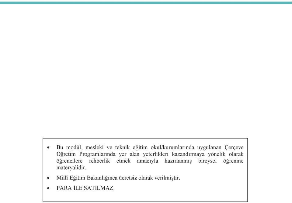 öğrencilere rehberlik etmek amacıyla hazırlanmış bireysel öğrenme