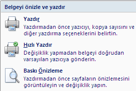 4.5. Belgeyi Yazdırma Kelime işlemci programını kullanarak hazırlamış olduğumuz belgeleri yazıcı (printer) kullanarak kâğıt üzerine aktarabiliriz.