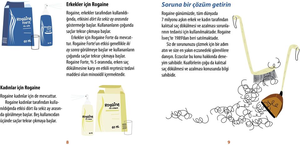 Rogaine Forte, % 5 oranında, erken saç dökülmesine karşı en etkili reçetesiz tedavi maddesi olan minoxidil içermektedir.