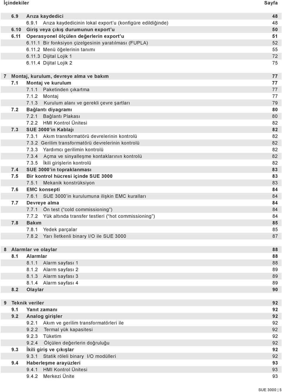 1 Montaj ve kurulum 77 7.1.1 Paketinden çıkartma 77 7.1.2 Montaj 77 7.1.3 Kurulum alanı ve gerekli çevre şartları 79 7.2 Bağlantı diyagramı 80 7.2.1 Bağlantı Plakası 80 7.2.2 HMI Kontrol Ünitesi 82 7.