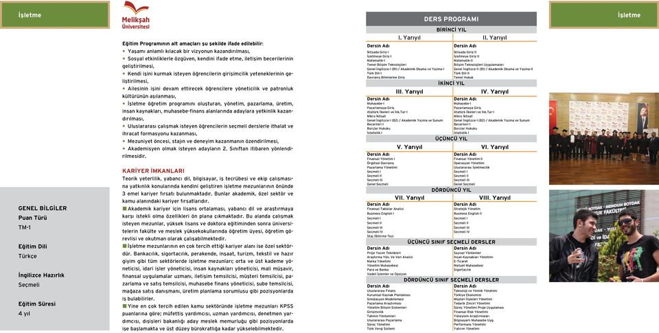 geliştirilmesi, y Ailesinin işini devam ettirecek öğrencilere yöneticilik ve patronluk kültürünün aşılanması, y İşletme öğretim programını oluşturan, yönetim, pazarlama, üretim, insan kaynakları,