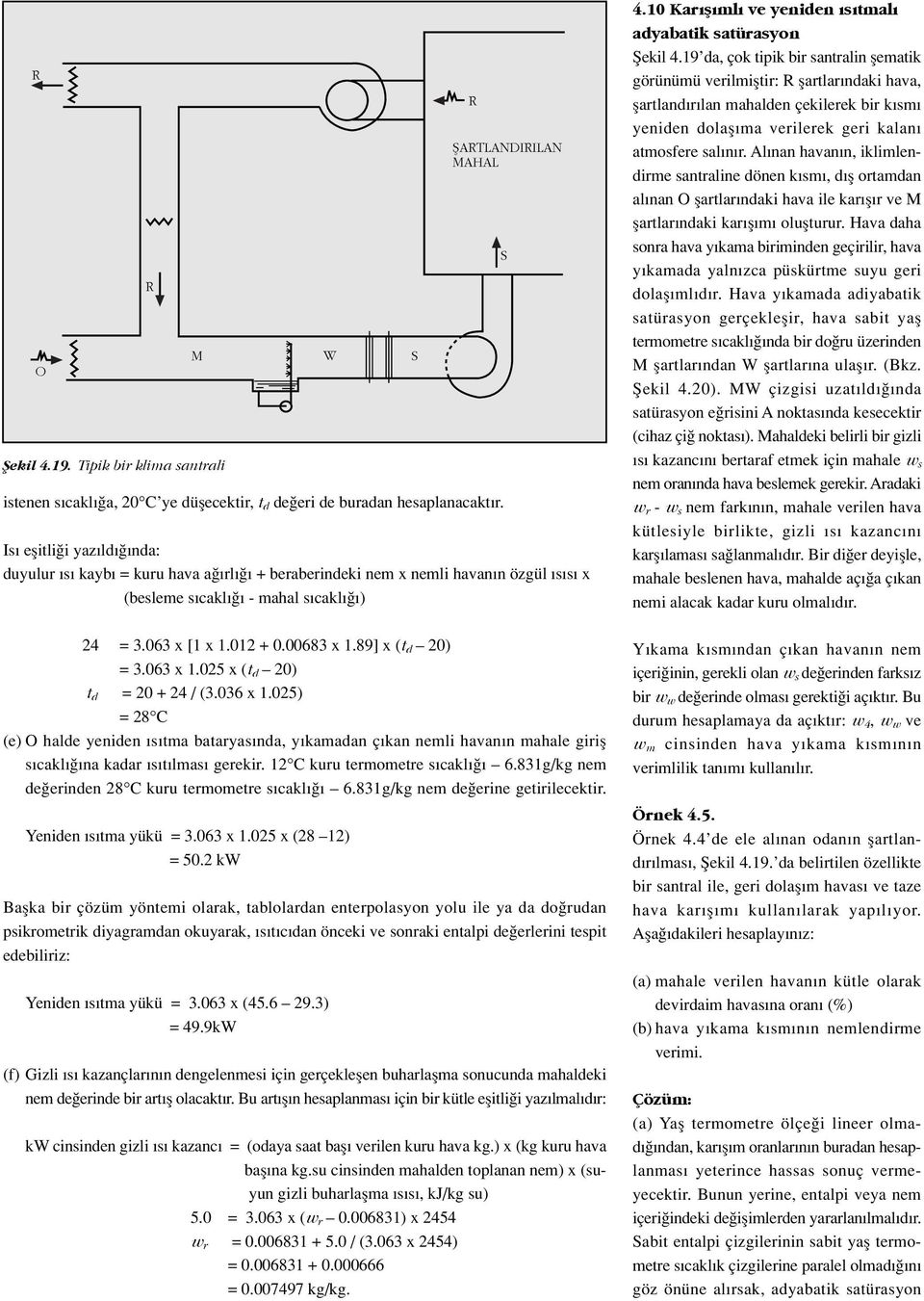 036 x.025) = 28 C (e) O halde yenden s tma bataryas nda, y kamadan ç kan neml havan n mahale grfl s cakl na kadar s t lmas gerekr. 2 C kuru termometre s cakl 6.