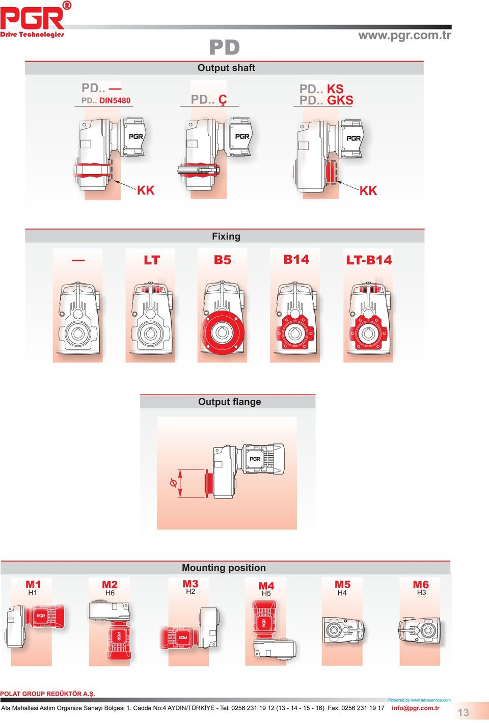 . GKS Fixing T B5 B14 T-B14 Output