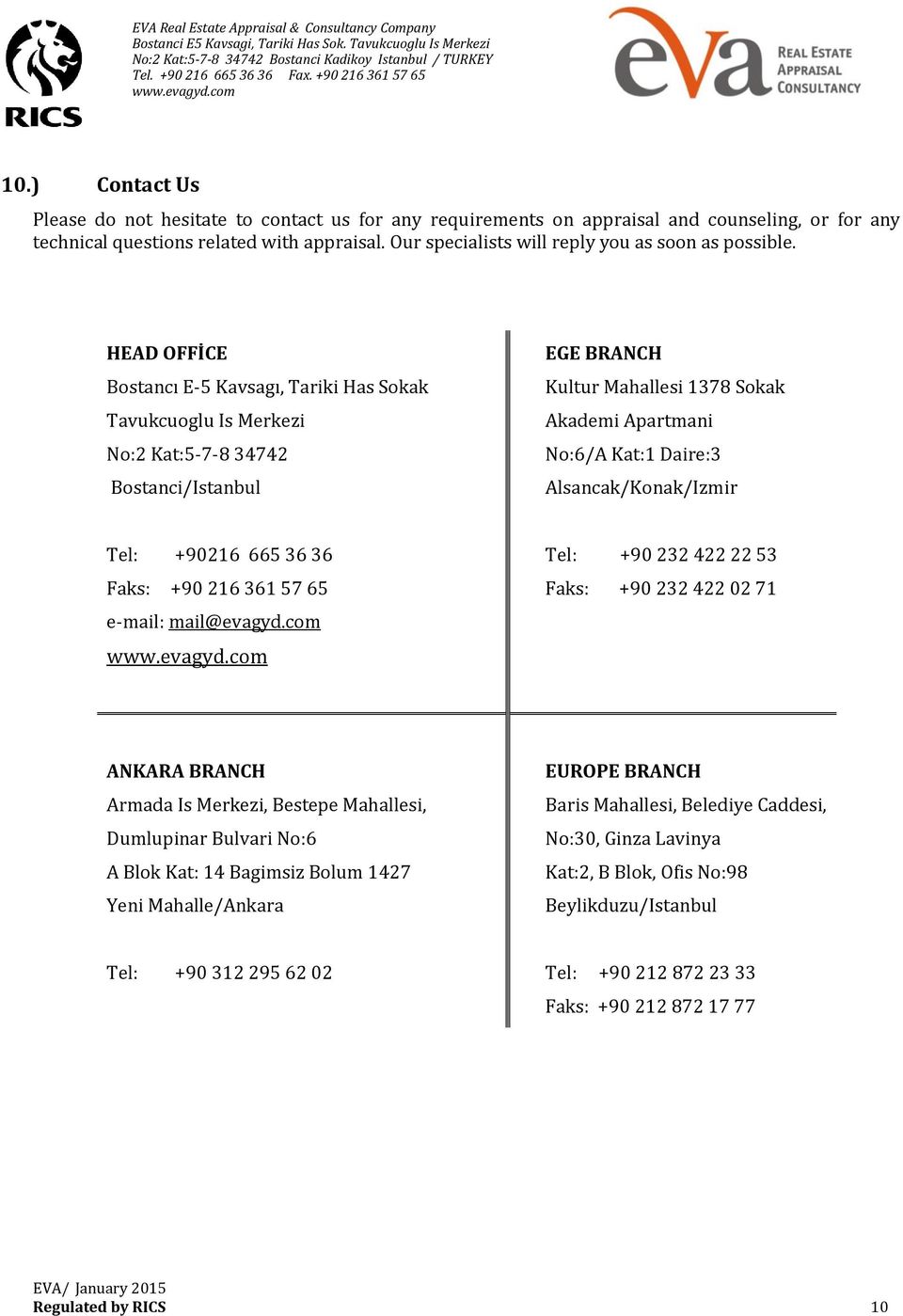 HEAD OFFİCE Bostancı E-5 Kavsagı, Tariki Has Sokak Tavukcuoglu Is Merkezi No:2 Kat:5-7-8 34742 Bostanci/Istanbul EGE BRANCH Kultur Mahallesi 1378 Sokak Akademi Apartmani No:6/A Kat:1 Daire:3