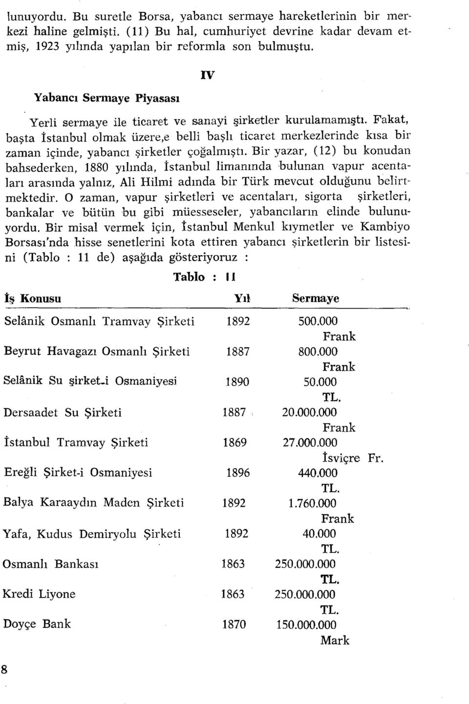 Fakat, basta, İstanbulolmak üzere,e belli başlı ticaret merkezlerinde kısa bir zaman içinde, yabancı şirketler çoğalmıştı.