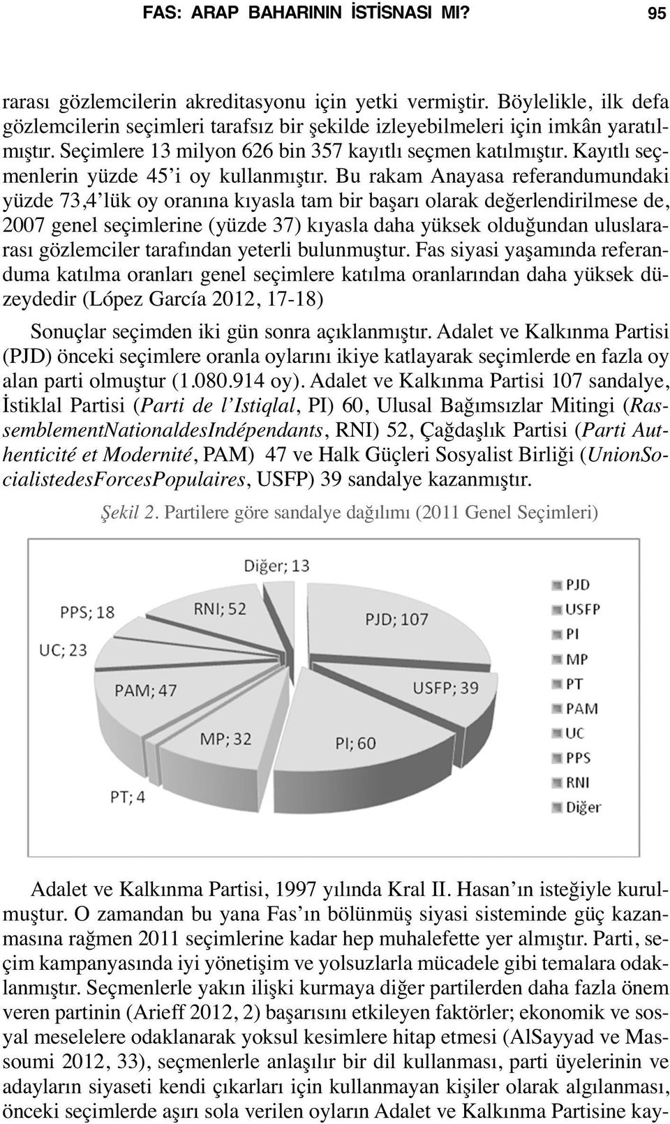 Bu rakam Anayasa referandumundaki yüzde 73,4 lük oy oranına kıyasla tam bir başarı olarak değerlendirilmese de, 2007 genel seçimlerine (yüzde 37) kıyasla daha yüksek olduğundan uluslararası