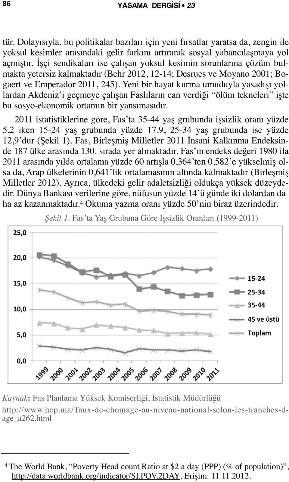 Yeni bir hayat kurma umuduyla yasadışı yollardan Akdeniz i geçmeye çalışan Faslıların can verdiği ölüm tekneleri işte bu sosyo-ekonomik ortamın bir yansımasıdır.