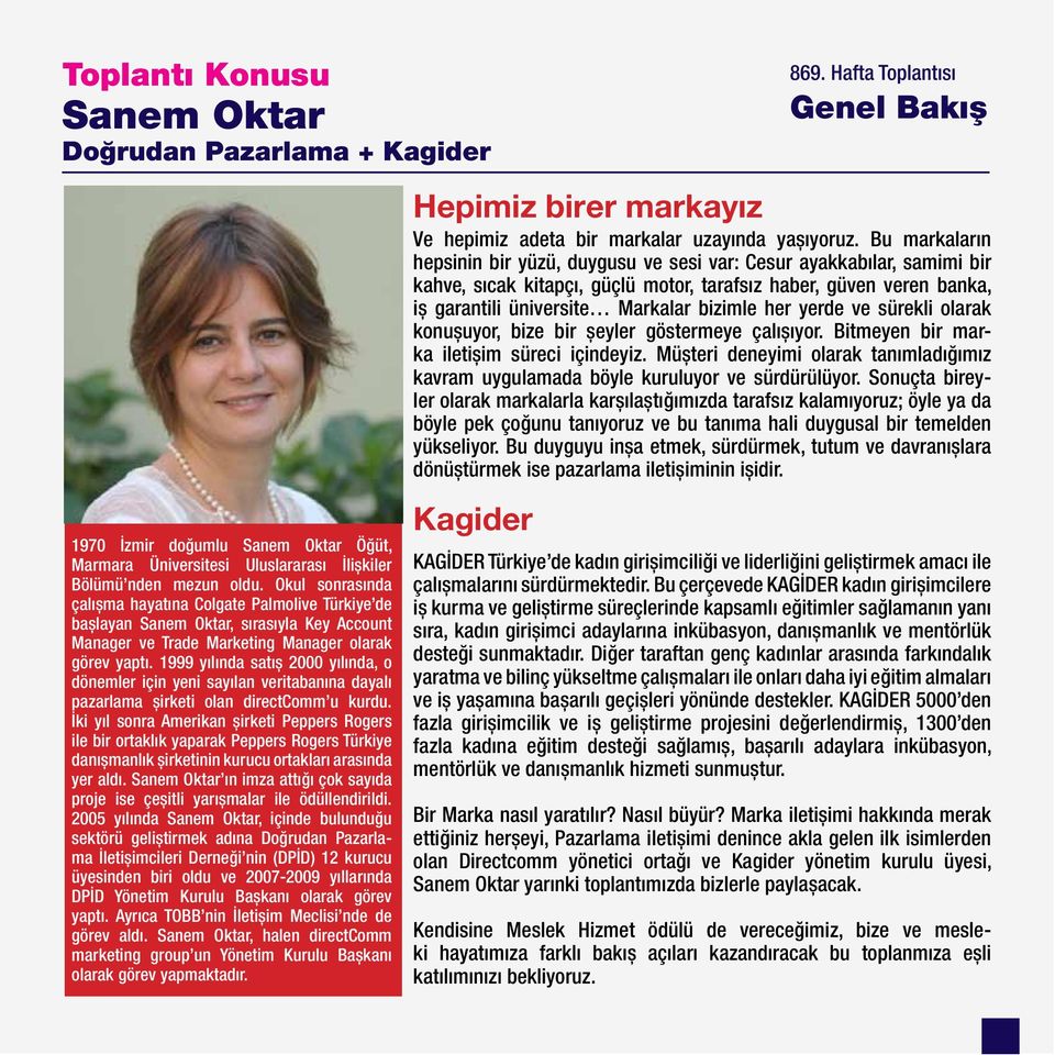 1999 yılında satış 2000 yılında, o dönemler için yeni sayılan veritabanına dayalı pazarlama şirketi olan directcomm u kurdu.