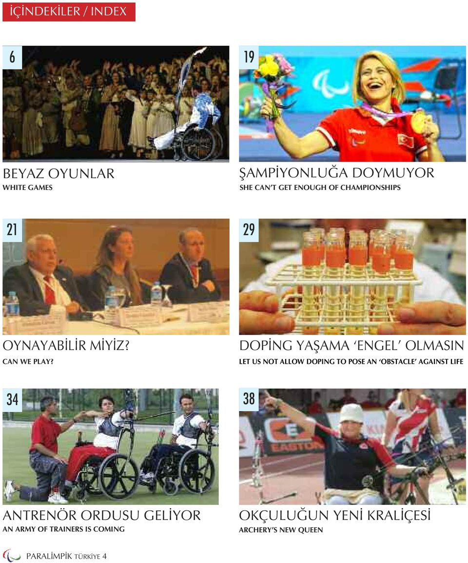 DOPİNG YAŞAMA ENGEL OLMASIN LET US NOT ALLOW DOPING TO POSE AN OBSTACLE AGAINST LIFE 34