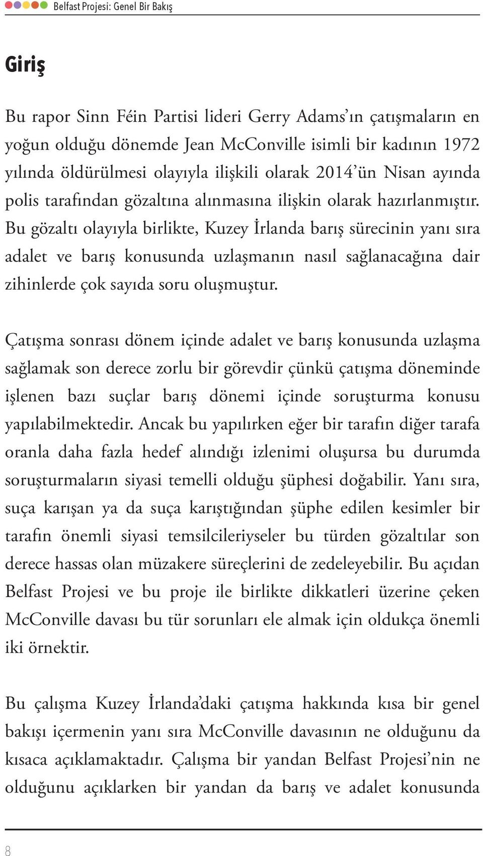 Bu gözaltı olayıyla birlikte, Kuzey İrlanda barış sürecinin yanı sıra adalet ve barış konusunda uzlaşmanın nasıl sağlanacağına dair zihinlerde çok sayıda soru oluşmuştur.