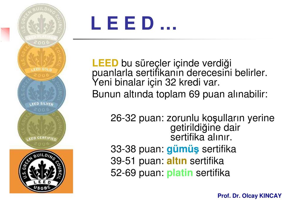 Bunun altında toplam 69 puan alınabilir: 26-32 puan: zorunlu koşulların yerine