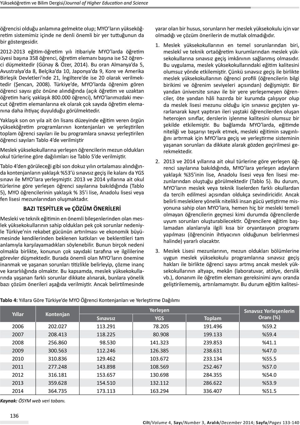 Bu durum eğitim kalitesiöğrencisi olduğu anlamına gelmekte olup; MYO ların yükseköğretim sistemimiz içinde ne denli önemli bir yer tuttuğunun da bir göstergesidir.