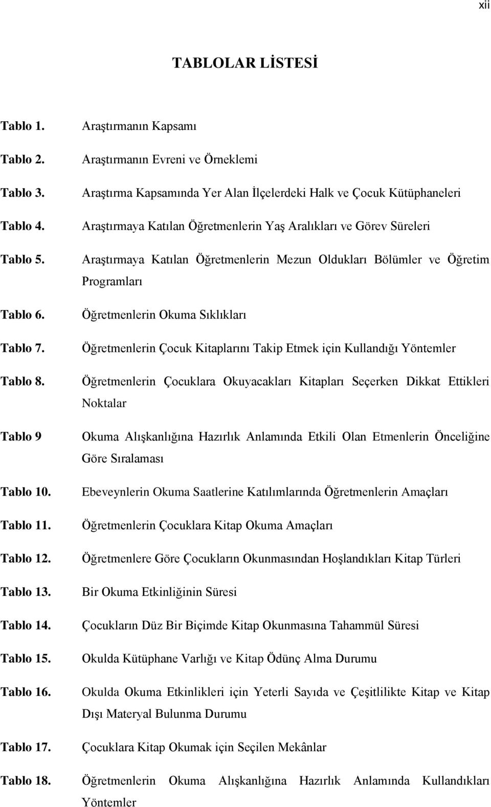 Araştırmaya Katılan Öğretmenlerin Mezun Oldukları Bölümler ve Öğretim Programları Öğretmenlerin Okuma Sıklıkları Öğretmenlerin Çocuk Kitaplarını Takip Etmek için Kullandığı Yöntemler Öğretmenlerin