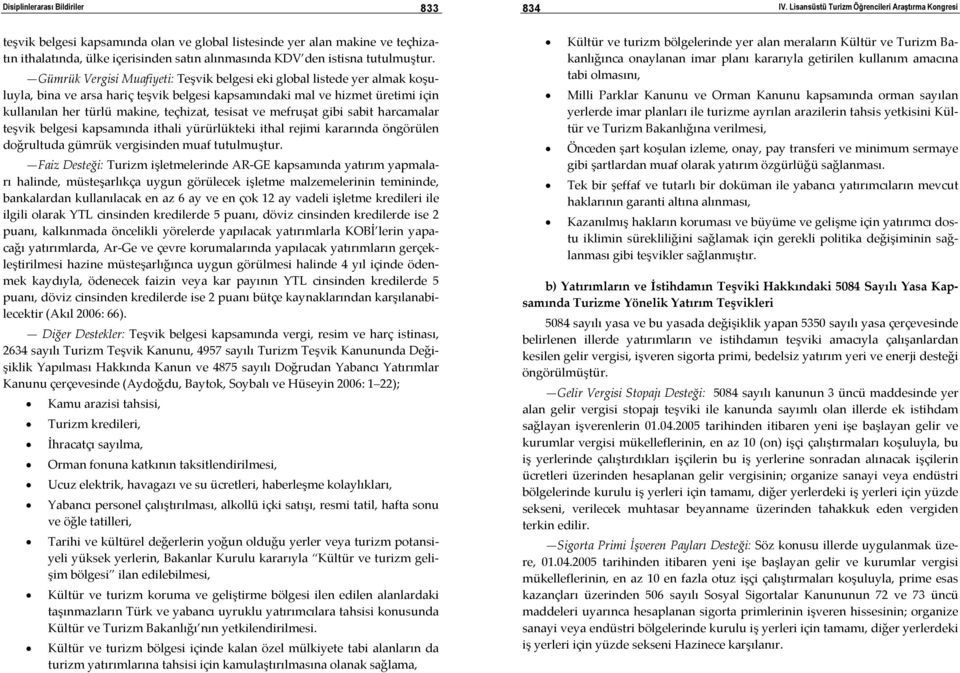 tesisat ve mefruşat gibi sabit harcamalar teşvik belgesi kapsamında ithali yürürlükteki ithal rejimi kararında öngörülen doğrultuda gümrük vergisinden muaf tutulmuştur.