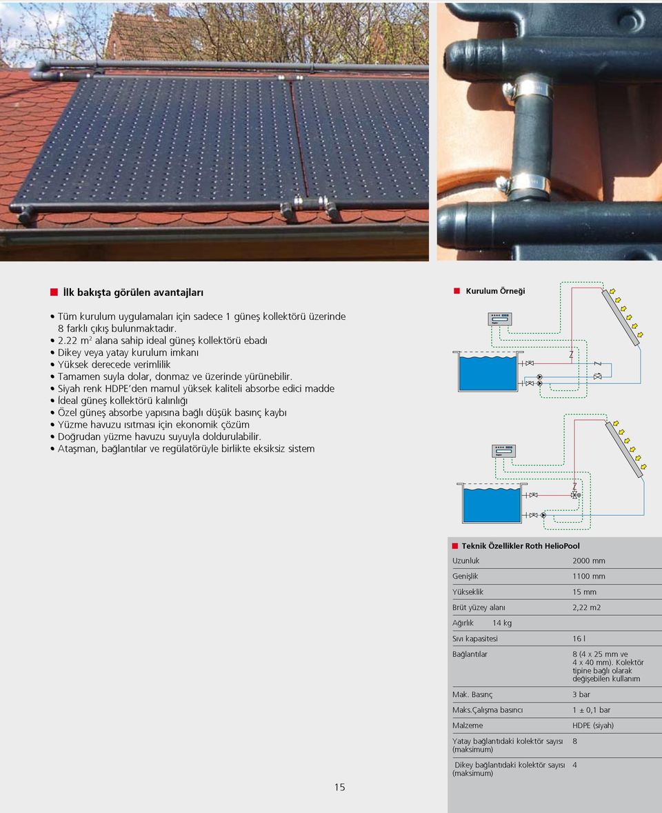 Siyah renk HDPE den mamul yüksek kaliteli absorbe edici madde deal güne kollektörü kal nl Özel güne absorbe yap s na ba l dü ük bas nç kayb Yüzme havuzu s tmas için ekonomik çözüm Do rudan yüzme